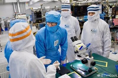 蘋(píng)果CEO庫(kù)克廣州之行 首站參觀歐非科技車(chē)間_科技_網(wǎng)